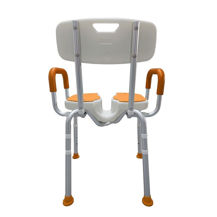 1pc Orange Adjustable Shower Chair For The Elderly 1LVG