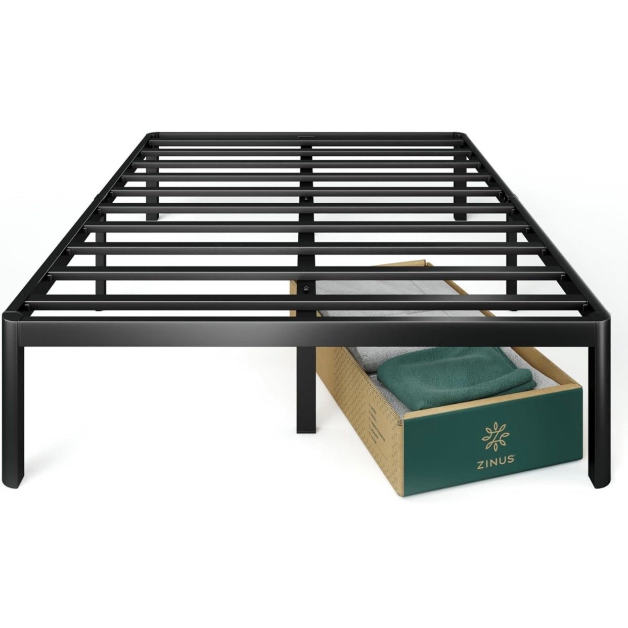 ZINUS Van 16 Inch Metal Platform Bed Frame / Steel Slat Support / No Box Spring 6bjfWVcpC