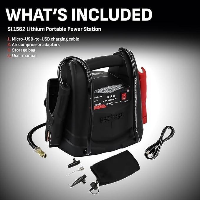 1562 Lithium Portable Power Station and Jump Starter with 150PSI Air Compressor, 2k3PdXqCS