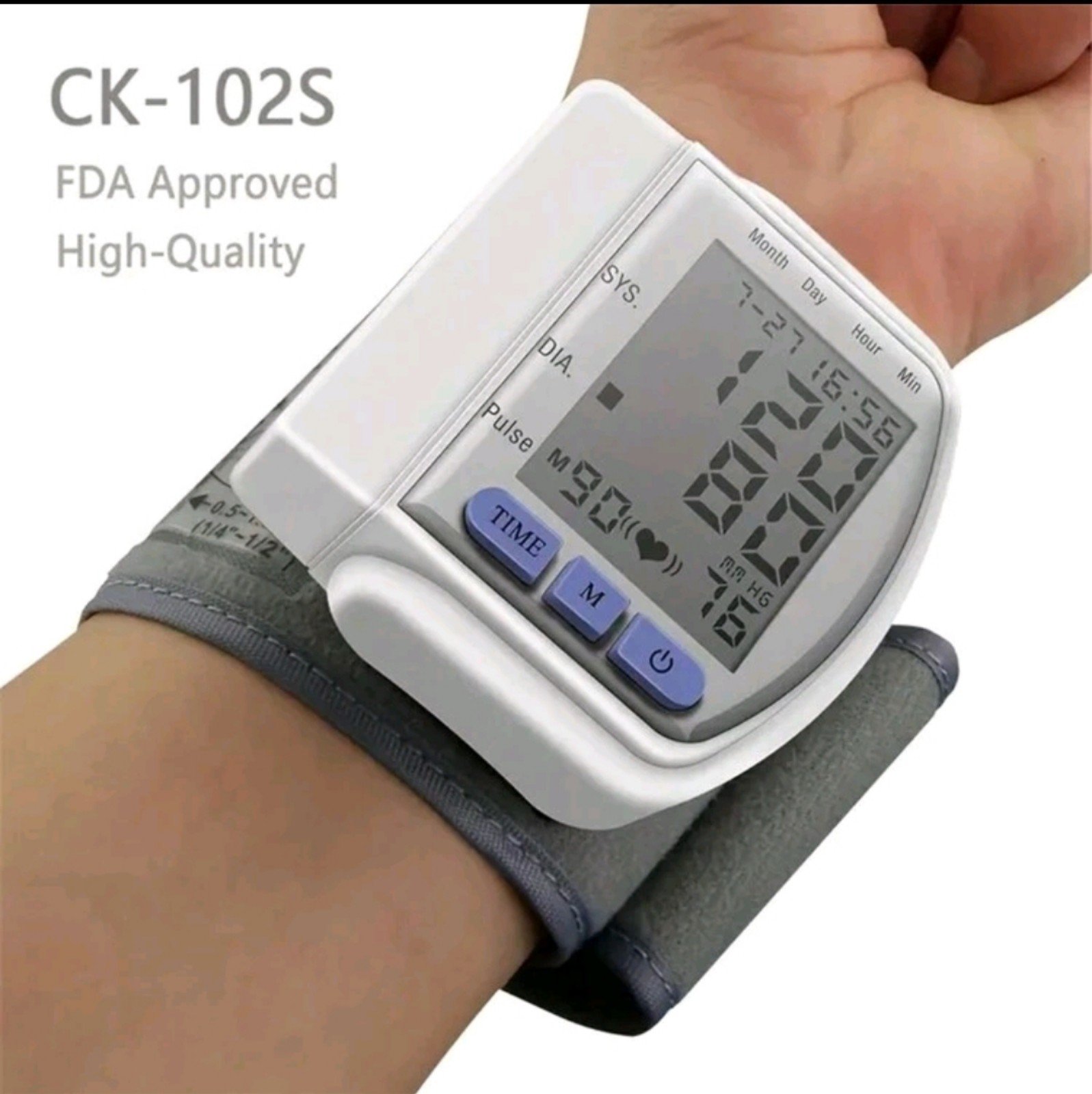 Wrist Blood Pressure Monitor With Voice & Carrying Case