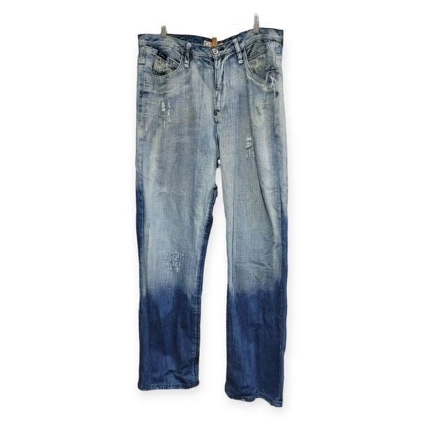 Akademiks Jeans Mens Size 36 Blue Jeans Denim Distressed exVSnVyhS