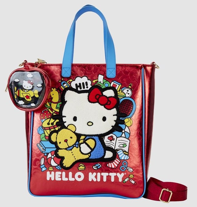 Hello Kitty 50th Anniversary Metallic Tote Bag with Coi
