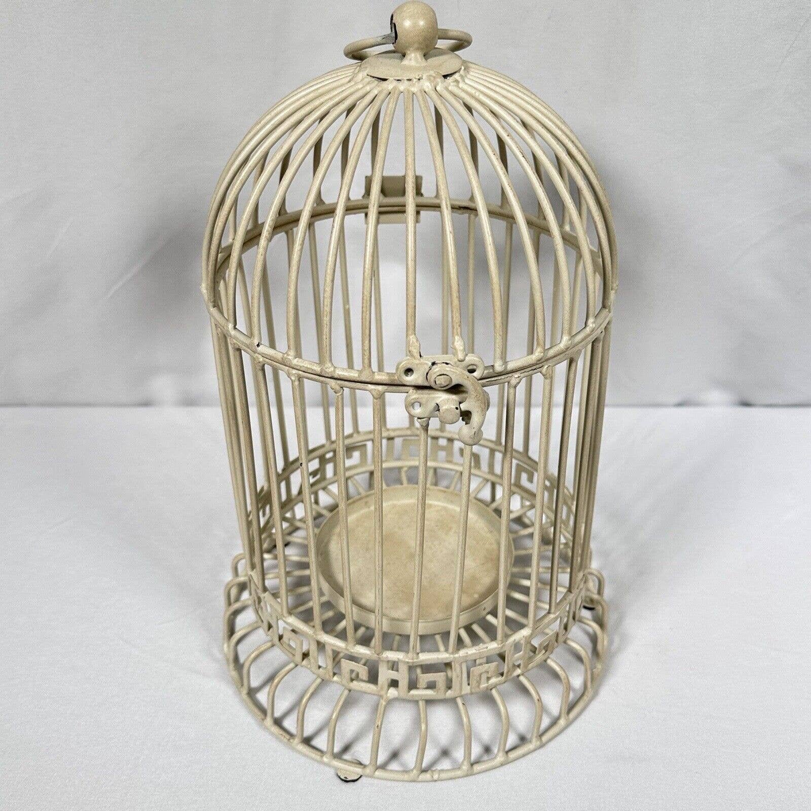Metal Bird Cage Vintage Decor Shabby Country Cottage Chic Birdcage Candle Holder AkvwNaDhE