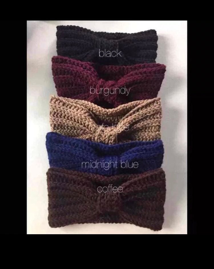 QTY: (5) Crochet Knot Head warmers | Mix & Match colors