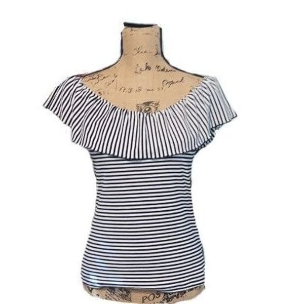 Andeawy stripe ruffle shirt size M 4TBo2bdm1