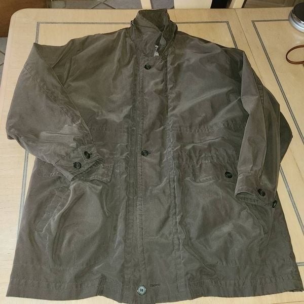 London fog army green parka jacket men´s size L bt