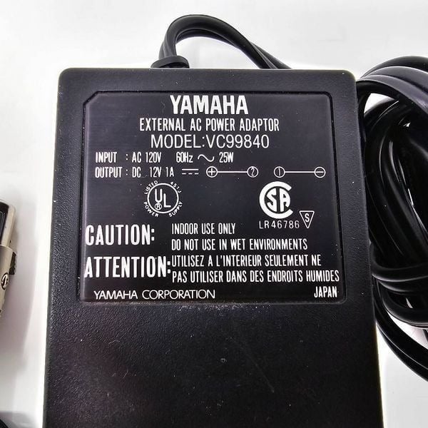 VINTAGE YAMAHA MODEL VC99840 12V 1A  XLR MIXER PIANO AC ADAPTER POWER SUPPLY coUusLrWU
