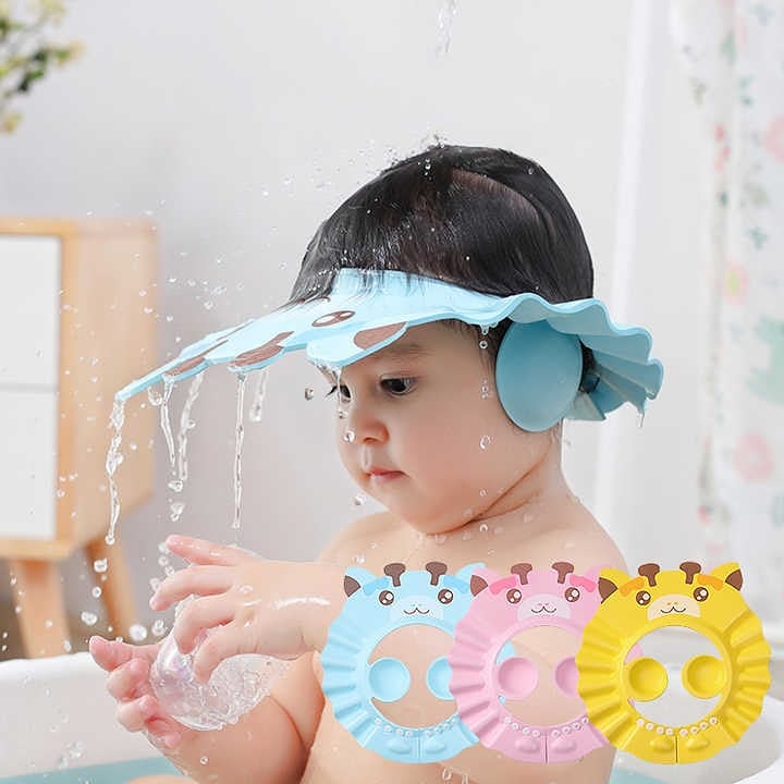 Adjustable Shower Cap for Kids with Ear Protection EsLOj8iTp