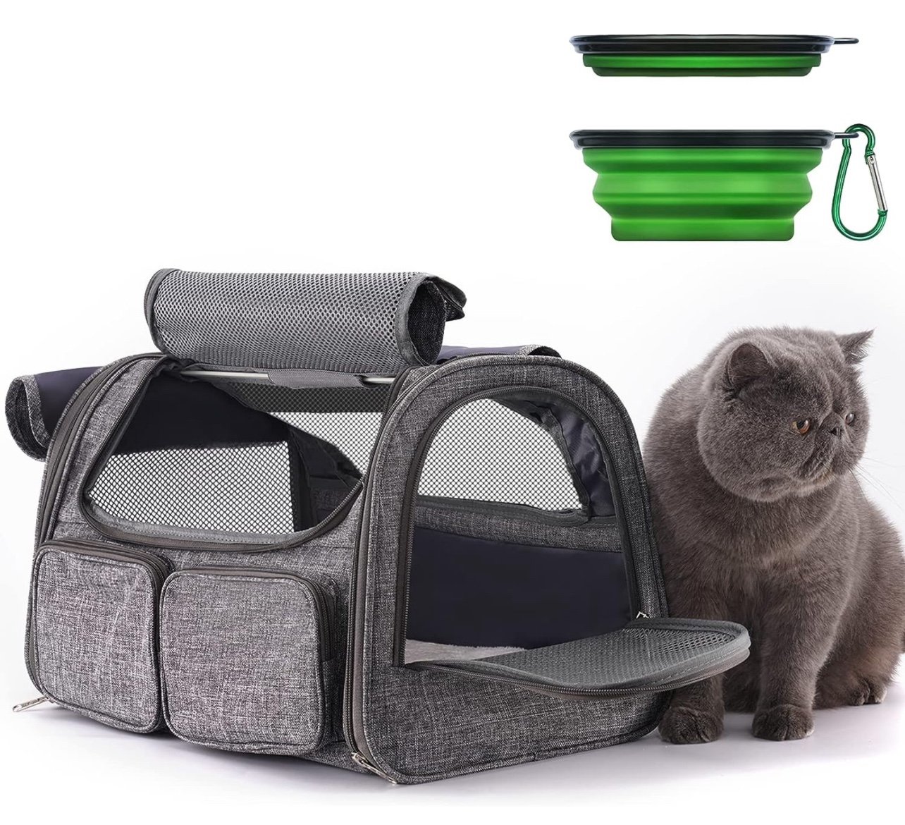 Soft Sided Pet Carrier Travel Bag Ventilated Comfortable Shade Protect Pets 6FwMYHs3C