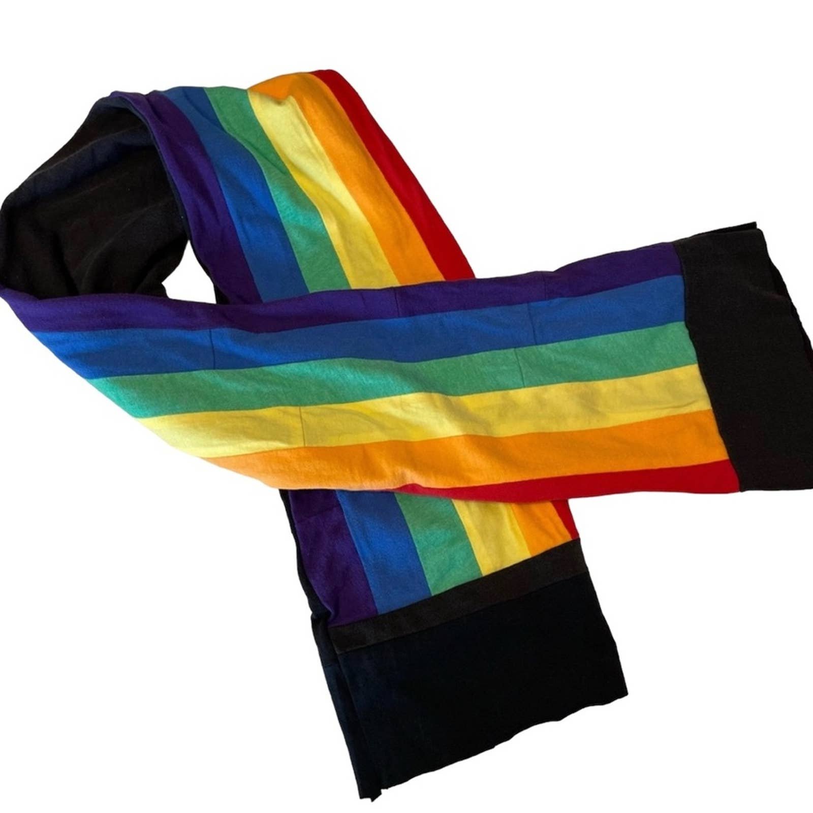 Upcycled Rainbow Scarf baVtgt24l