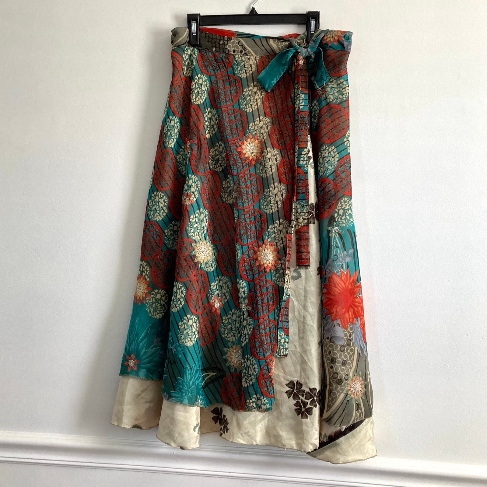 Upcycled Sari Wrap Skirt DP83XFRC4