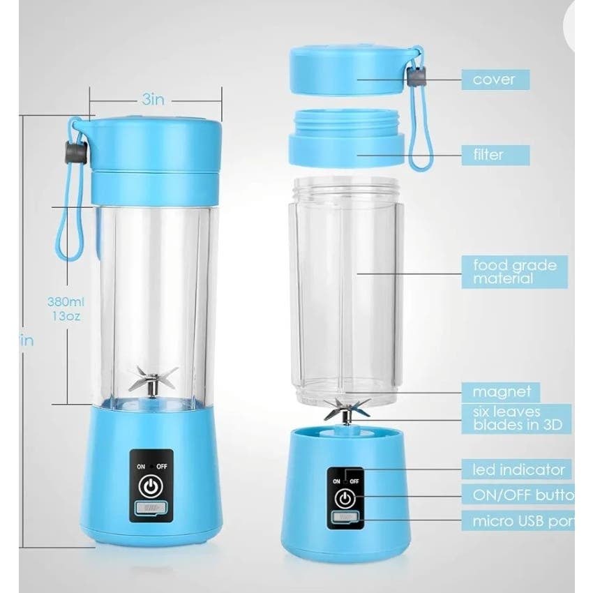 Portable Blender, Personal Blender with USB Rechargeable Mini Fruit Juice Mixer, fZ2ndKNo7