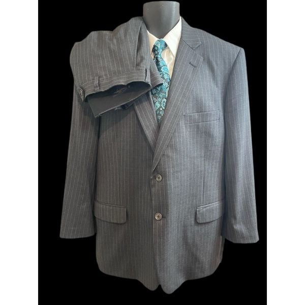 Brooks Brothers Grey Pinstripe Suit CBdcfeiCW