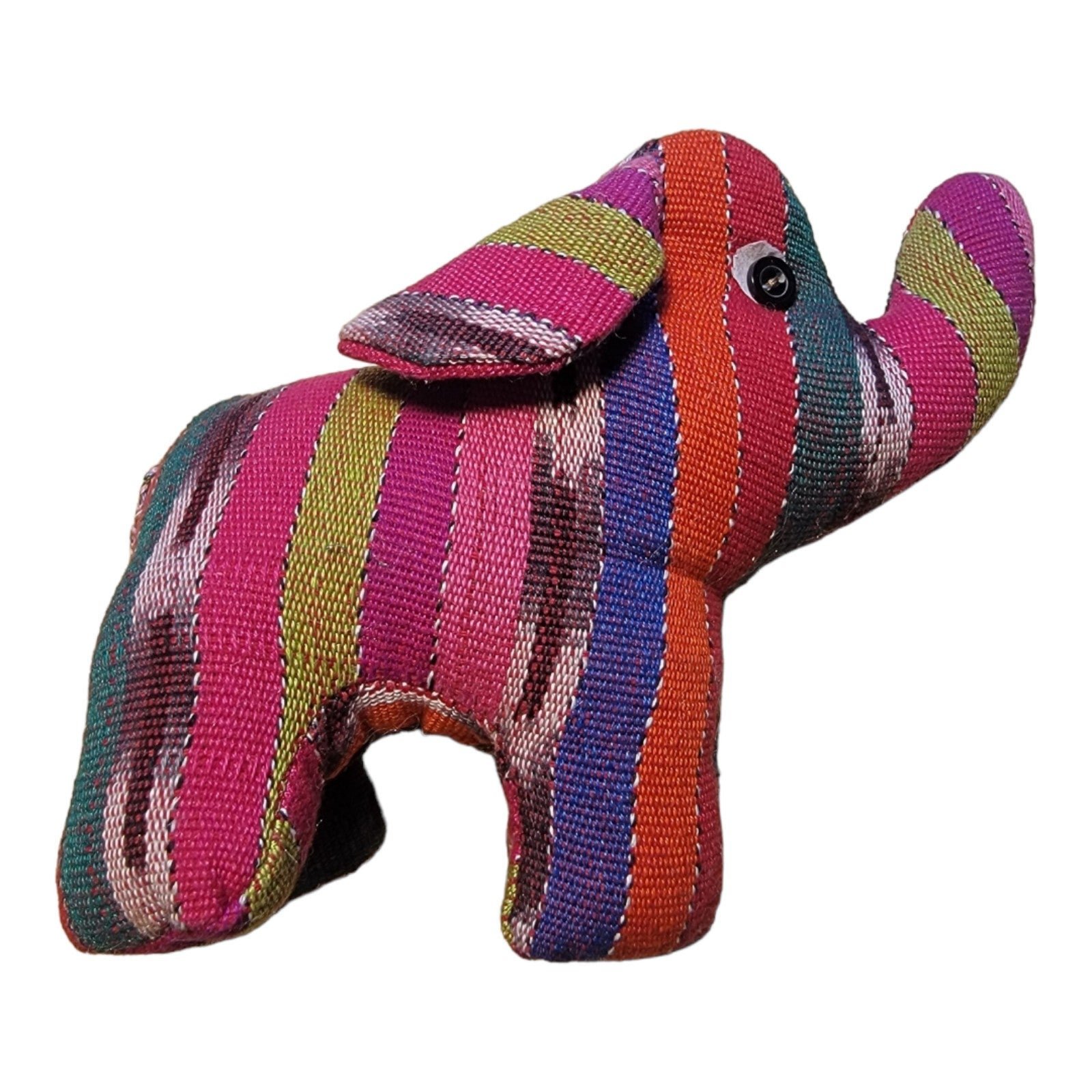 OOAK Handmade Guatemalan Fabric Lucky Elephant 53CJC8X8W