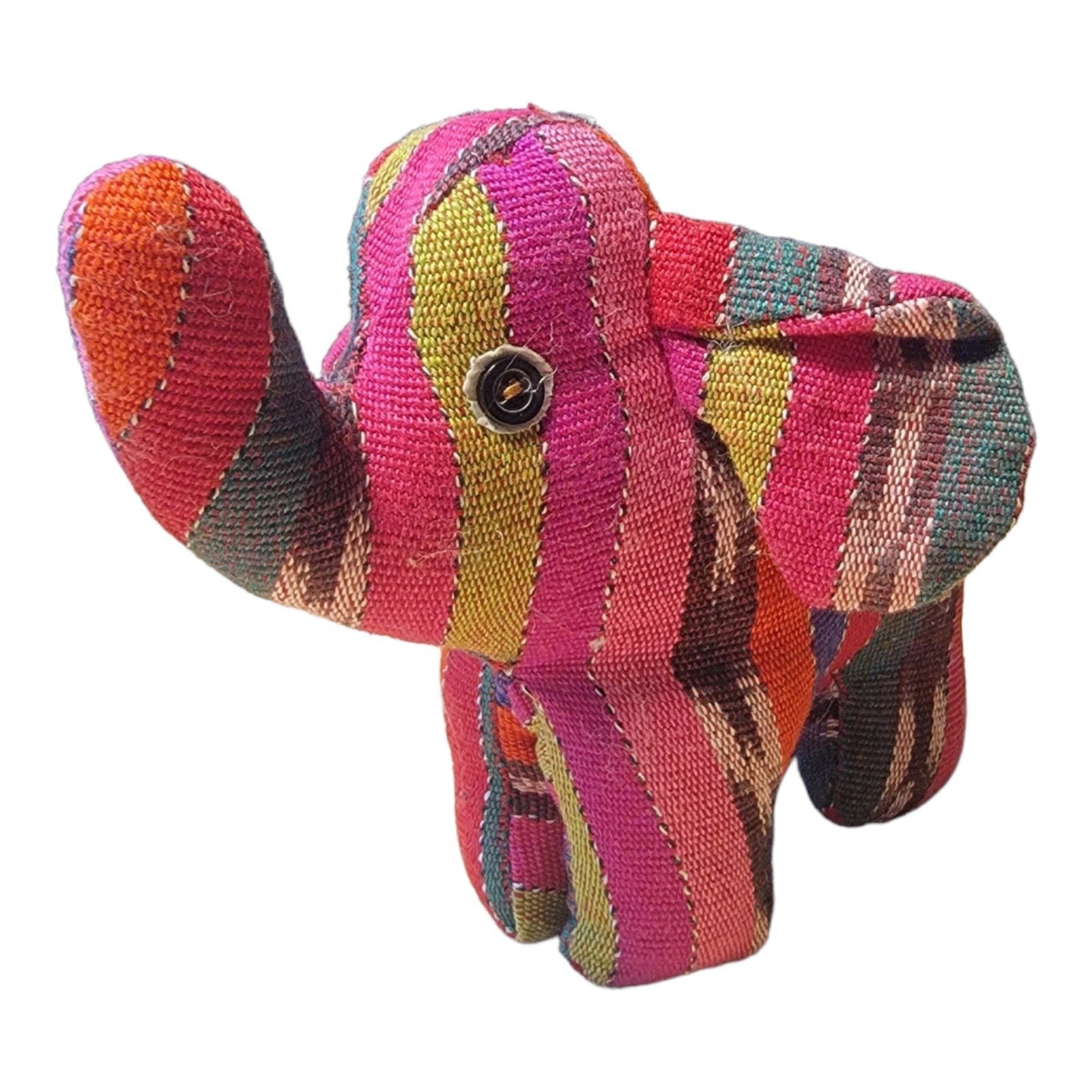 OOAK Handmade Guatemalan Fabric Lucky Elephant 53CJC8X8W