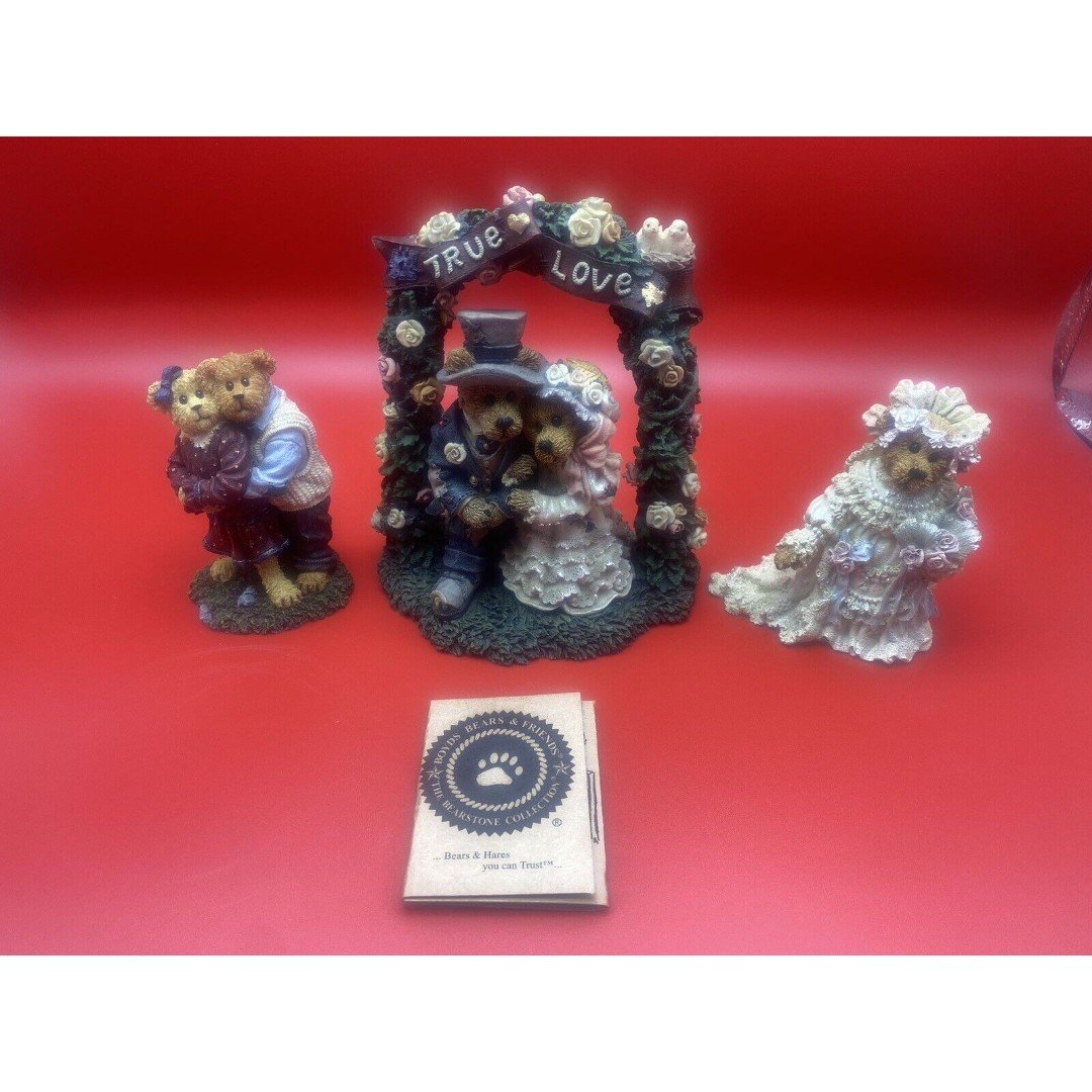 Wedding Boyd´s Bears Lot 3 Pieces w/Some Boxes Mar
