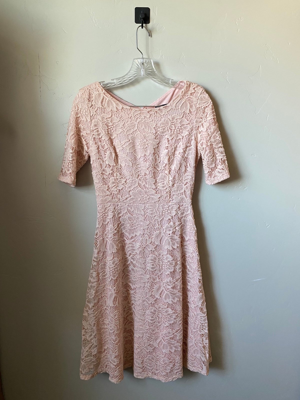 Mikarose Blush pink, small, lace modest dress 8S2g5KatX