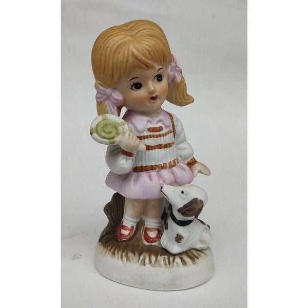 Vintage UCGC Young Girl Taking Care of a Dog Lollipop P