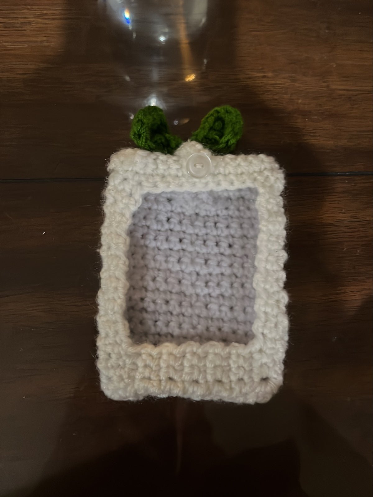 Handmade Crochet Offwhite Photocard Holder 2oXCoeluB