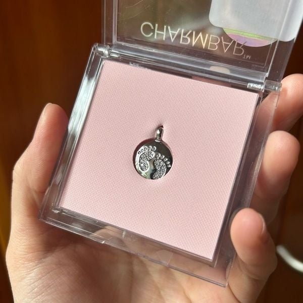 NWT Cubic Zirconia Reversible Charm Pendant Sterling Silver bSwmYuXxM
