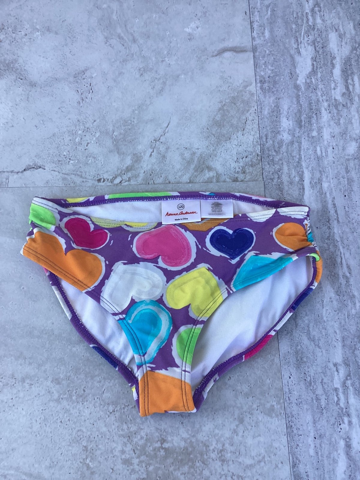 Hanna Andersson Girls Hearts Swim Suit Size 120/ 5T 6UdVZCjf7