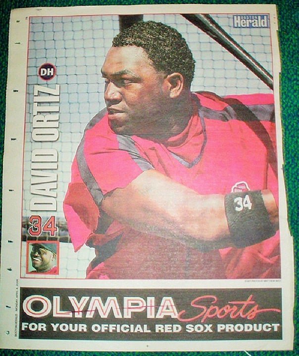 Boston Red Sox David Ortiz 2005 Boston Herald Poster Big Papi aaRNeRbg6