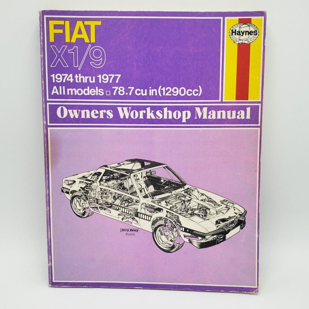 Haynes Fiat X-1/9 1974 to 1977 Service Manual Repair Shop Book 1290cc 1975 1976 c2MmT7x9h
