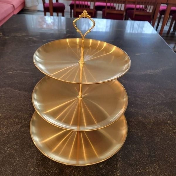 Gold 3 tier dessert cupcake stand display serving tray wedding table serveware 0xgzjg90K