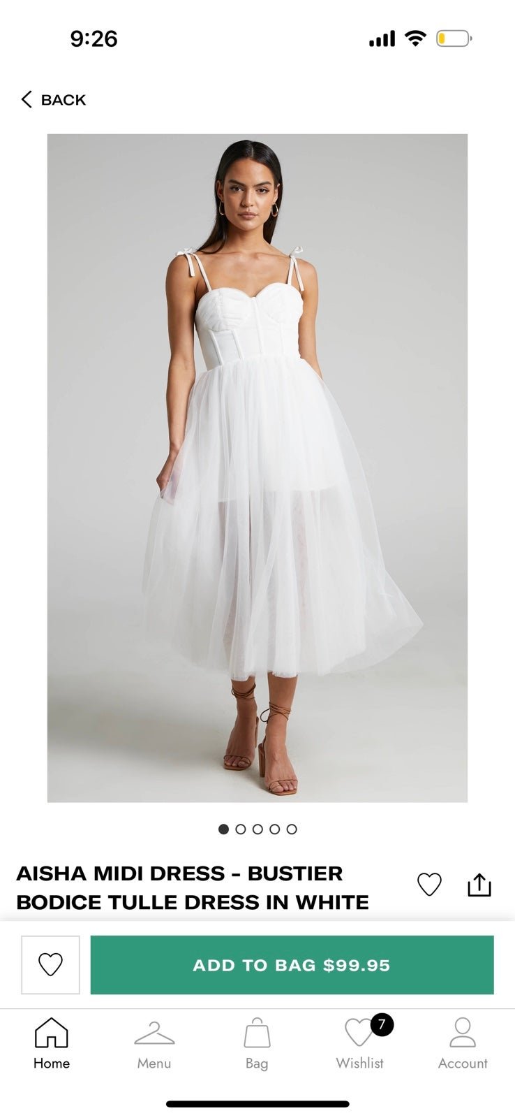 Showpo white midi dress size 14 708thIOuk