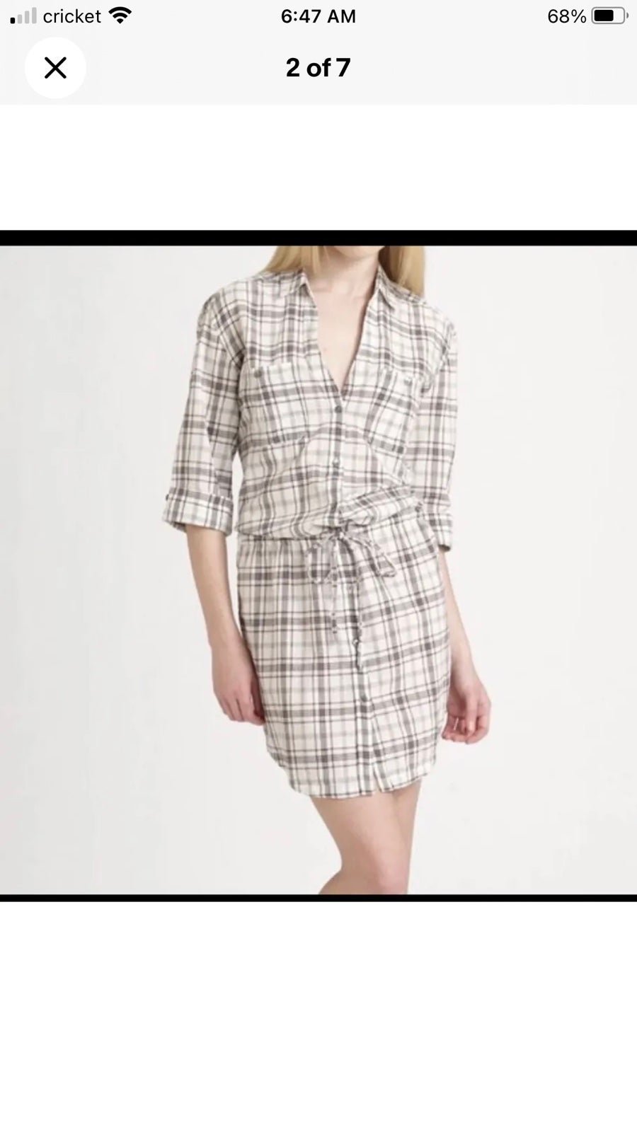 James Perse Standard  linen blend shirt dress size 3 L 