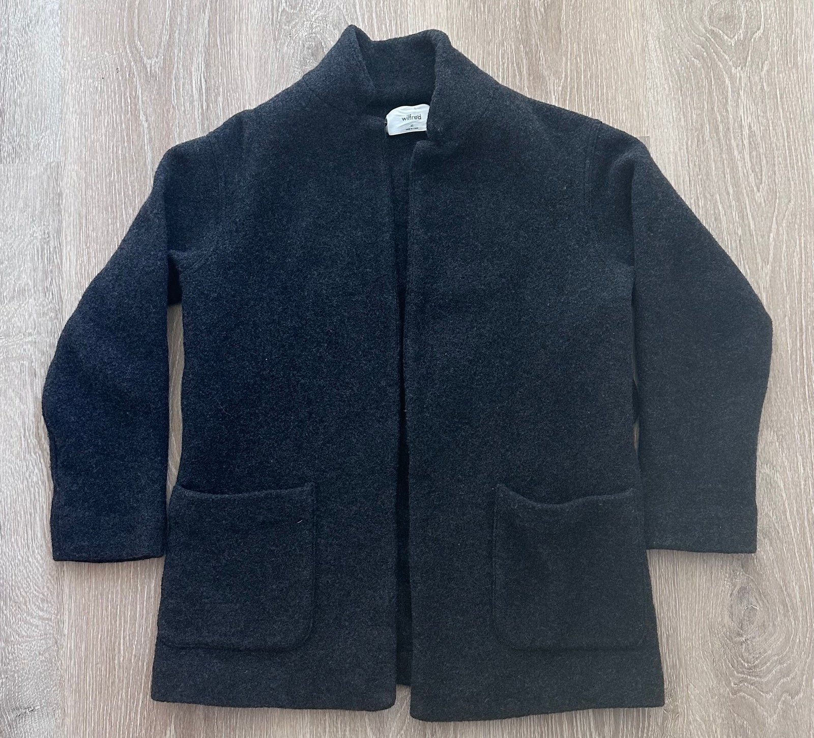 Wilfred 100% Merino Wool Grey Peacoat/Jacket|Aritzia|Sz XS 8HZQW8KxL