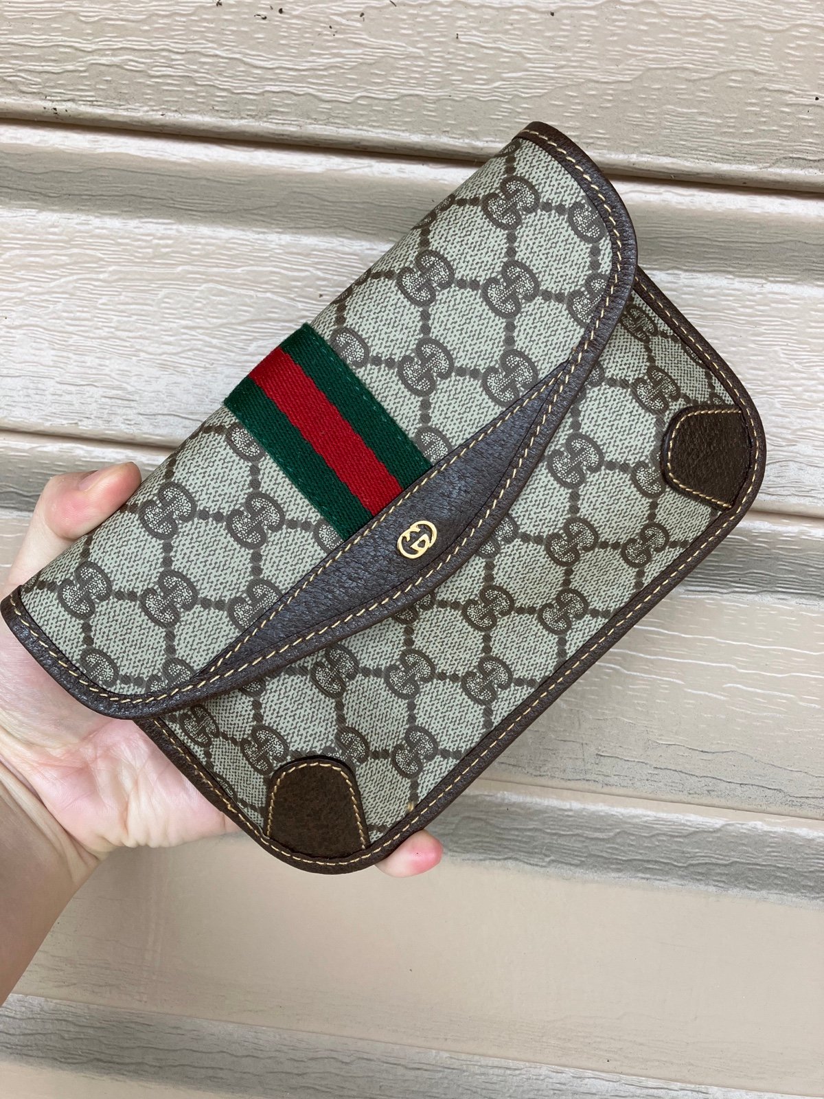 Unused Gucci GG supreme pouch / clutch / wallet 1pA0rbjg6