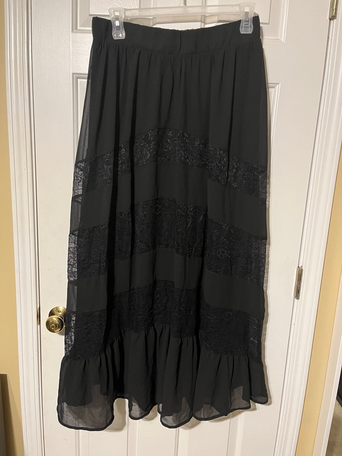 Black Lace Long Maxi Skirt Torrid 0ATaw1yTT