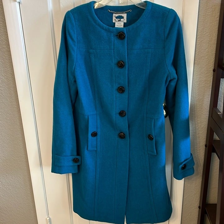 Worthington Light Blue Women’s (M) Wool Winter Coat Ful