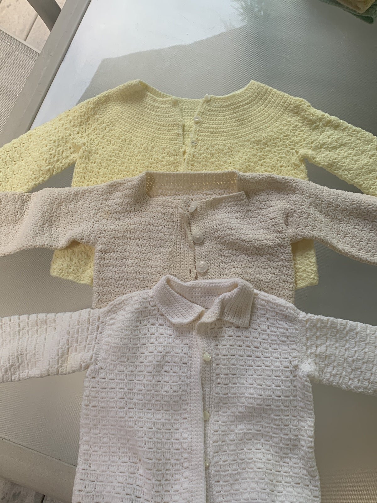 Vintage handmade infant sweaters 4NYZelbFb