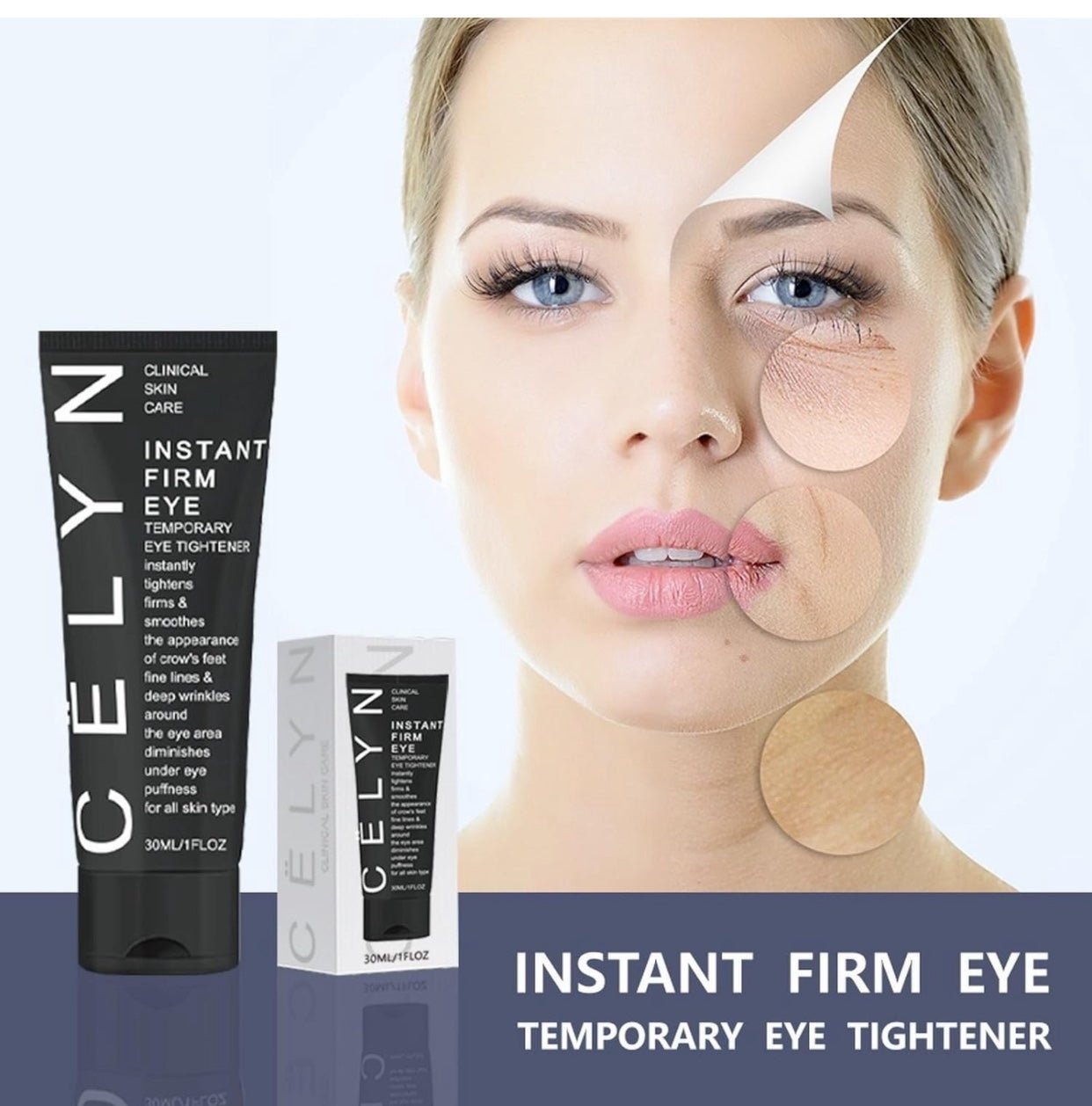 Moisturizing Eye Cream, Instant Firm Eye Cream, Temporary Tightener Eye Cream 2p f2OJ8BW4K