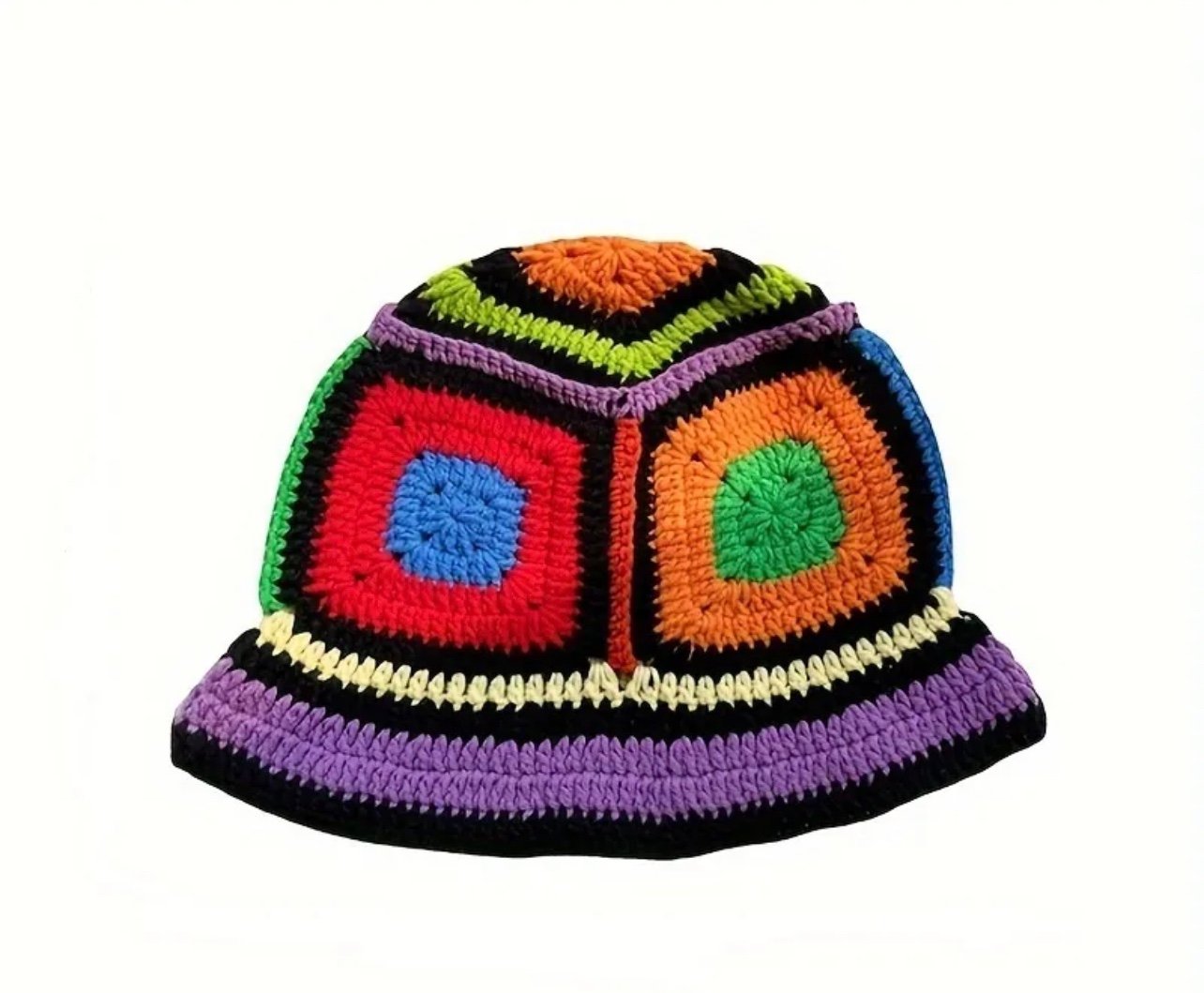 Crochet colorblock hat DcVfuFUku