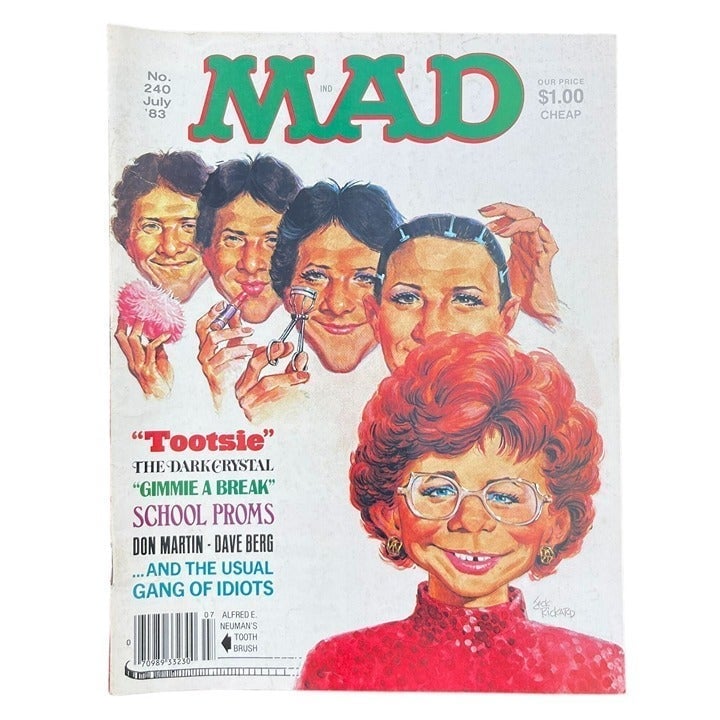 Vintage 1983 MAD Magazine No. 240 Collectible Comedy Sa