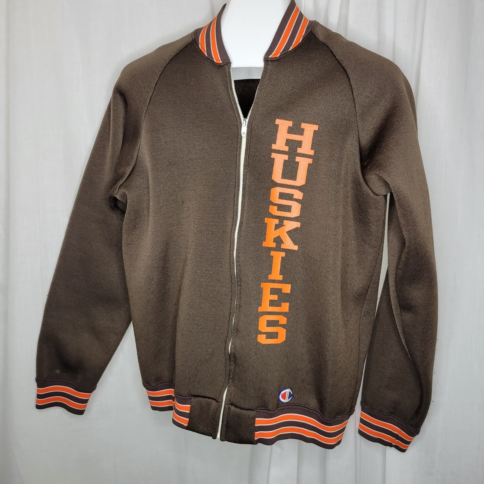 Champion Vintage 1960s Full Zip Sweatshirt Huskies, 16 fUIAloQp1