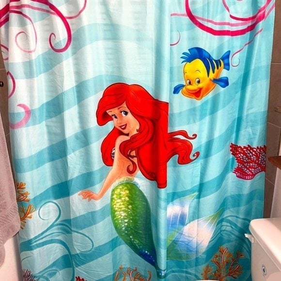 Little Mermaid Vintage Disney Shower Curtain 3cOuR1ggR