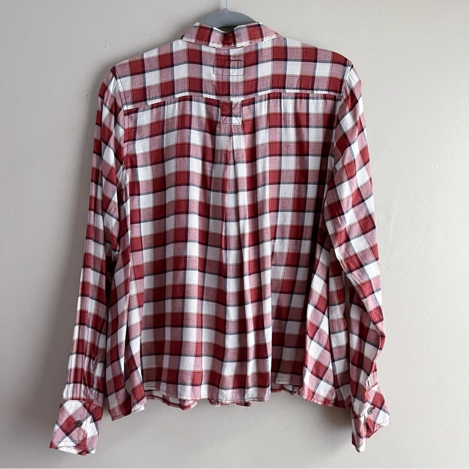Current/Elliott Lucy Tuck Button Front Blouse in Danika Red Plaid, Size 2 FsBmnizAW
