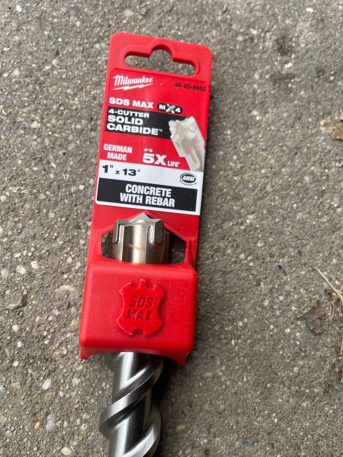 Milwaukee 1 in. x 13 in. 4-Cutter SDS-MAX Carbide Drill