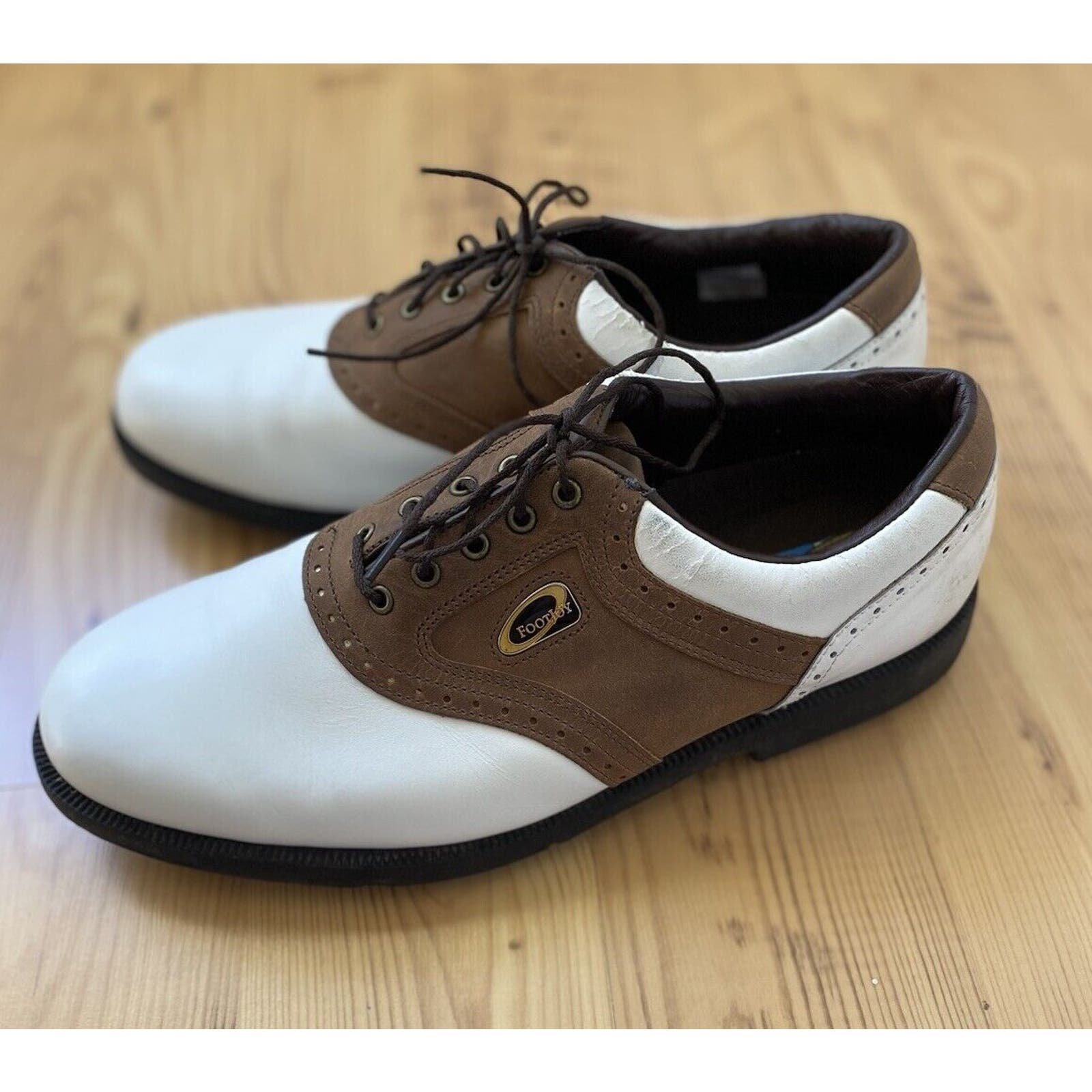 Mens Foot Joy Spiked Golf Shoes Sierra Treks Soft Joys (With Bags)- Sz 9 GIsDrGt8K