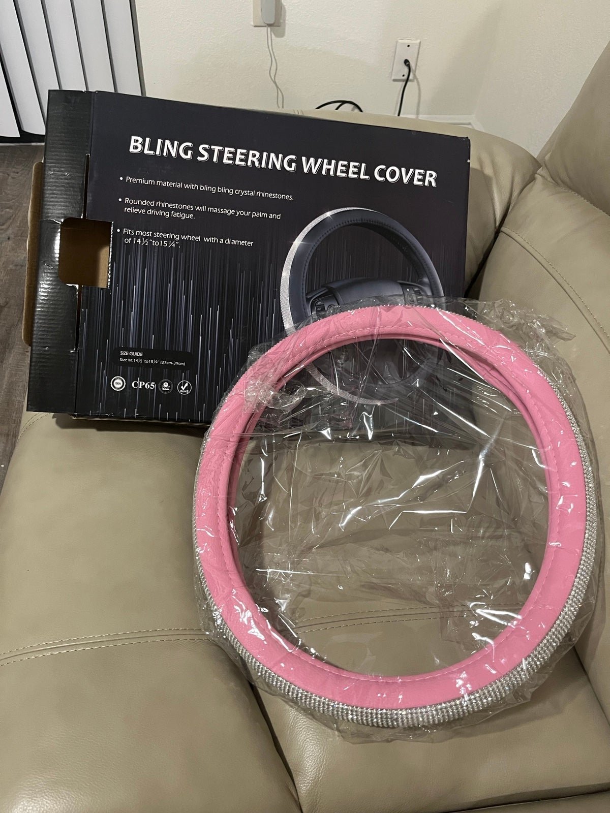Bling Steering Wheel Cover Pink f0c1HbH73