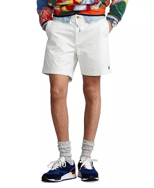 Polo Ralph Lauren White 6 inch Pepster Shorts Size Medium 2Jkermmo5