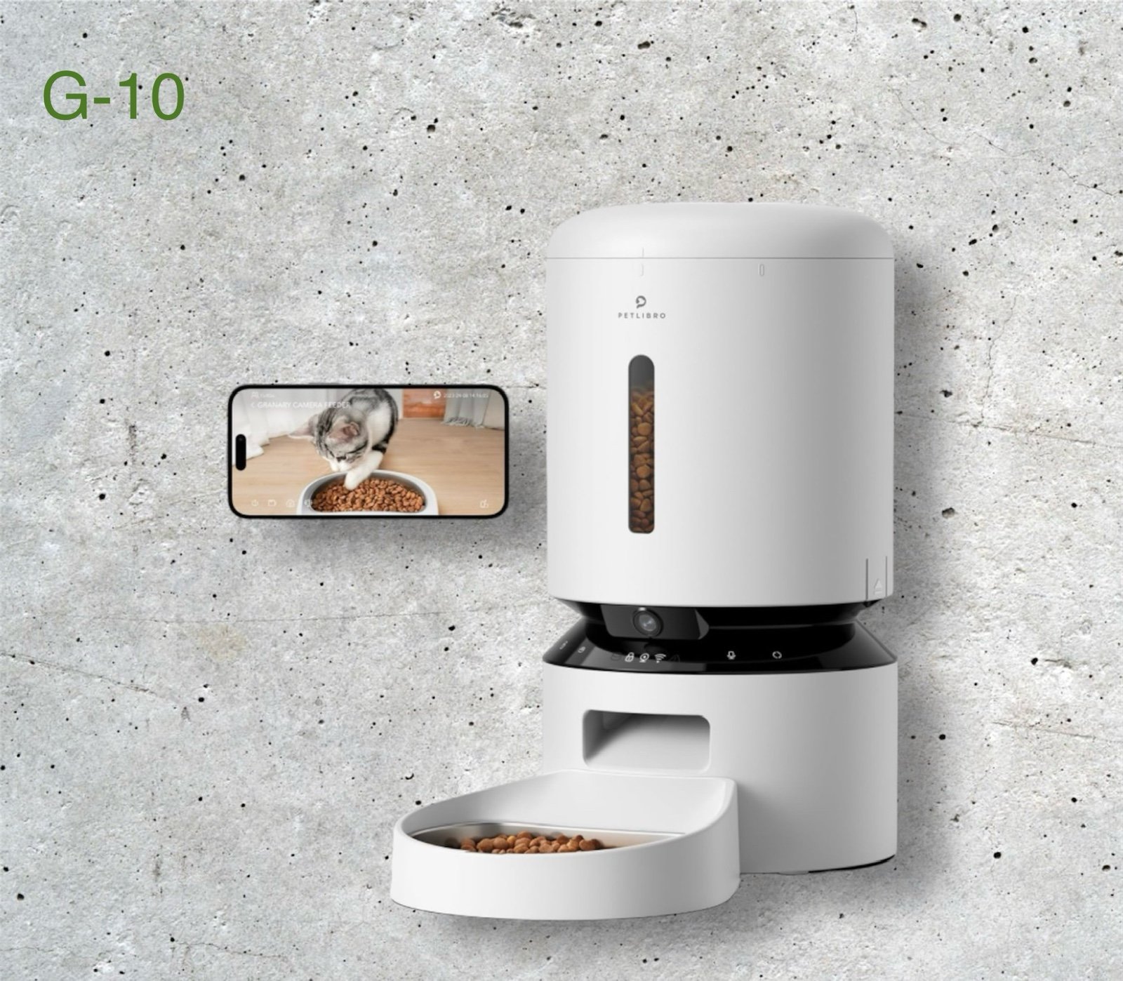 Automatic Cat Feeder with Camera, 1080P HD Video with Night Vision, 5G WiFi cabszWWN8