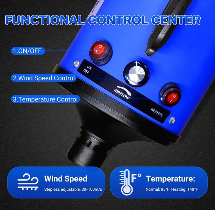 Professional Pet Hair Dryer with Adjustable Speed & Temperature Control, fZwgQfjDo