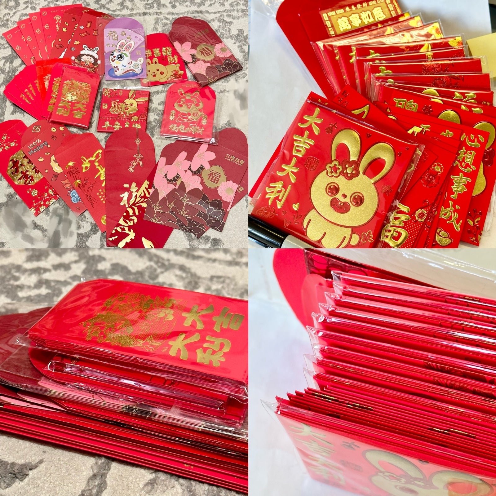 Chinese New Year Red Pocket Envelopes (quantity around 