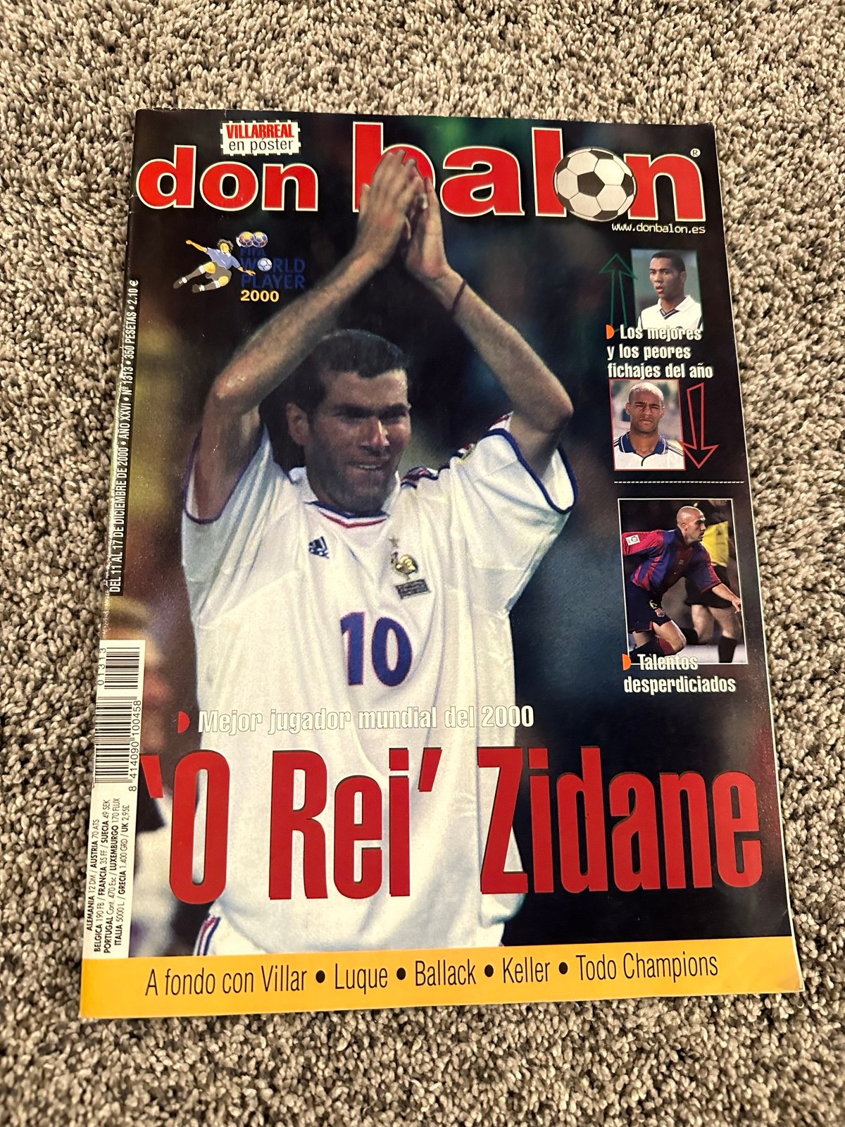 Don Balon Soccer Magazine Zinedine Zidane 12/17/200 #13