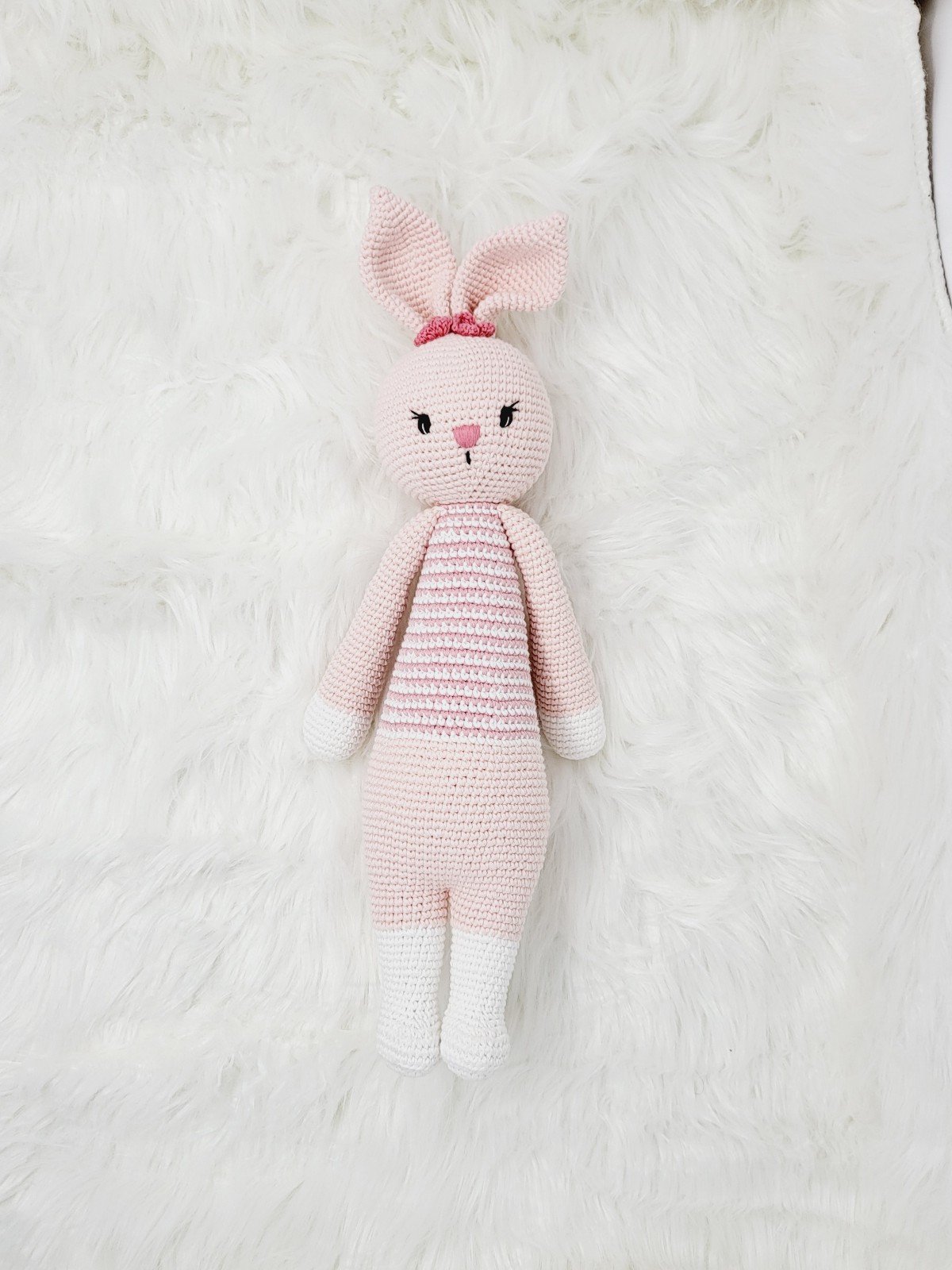 Large bunny pink crochet dQbtP9su1
